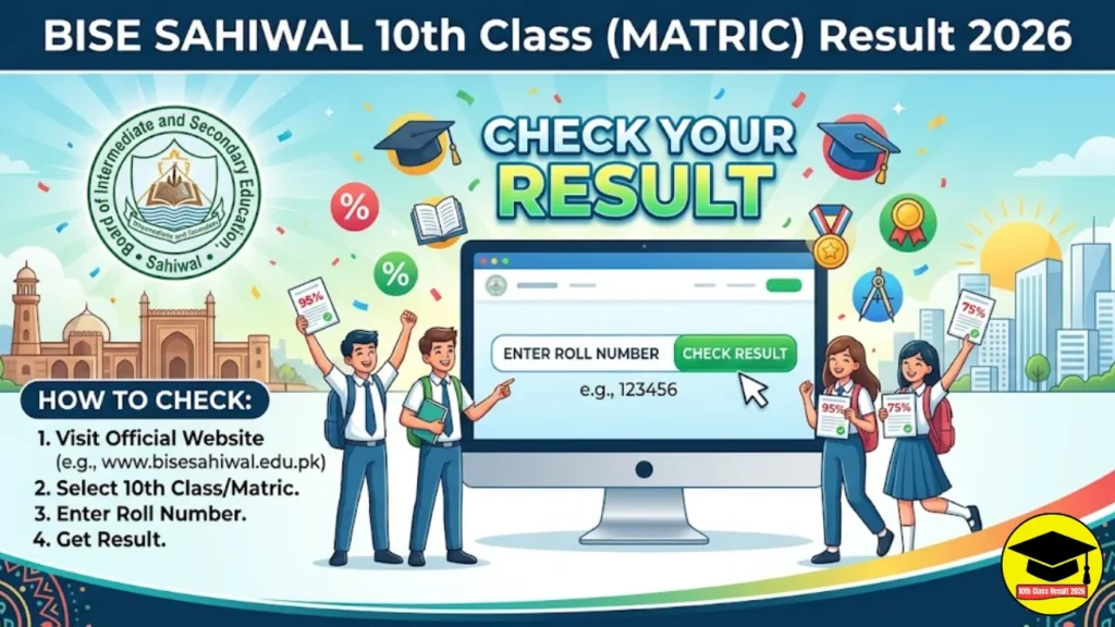 BISE Sahiwal 10th Class Result by Roll Number
